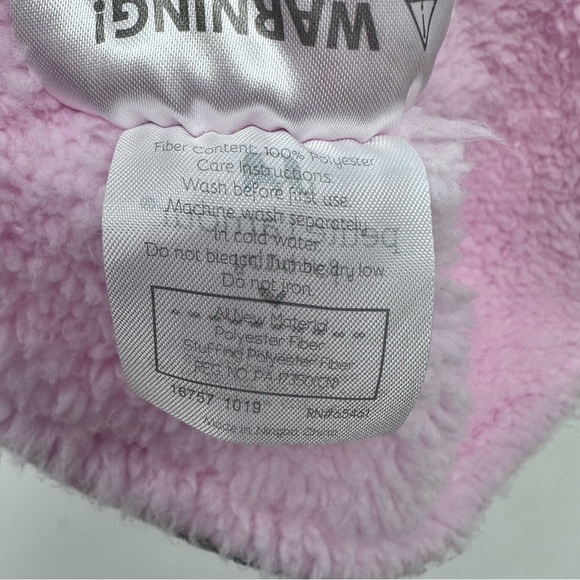 Petite L’Amour Baby Lovey White Pink Elephant Giraffe Soft Security Blanket - Picture 7 of 8